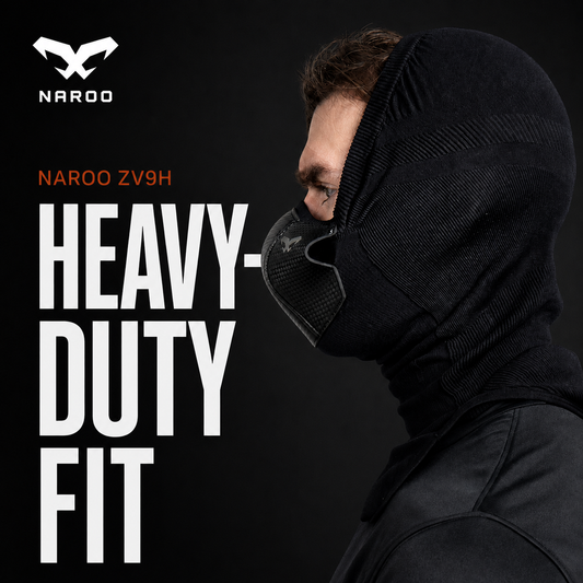 NAROO ZV9H Heavy-Duty Motorcycle Half Balaclava - Advanced Ventilation