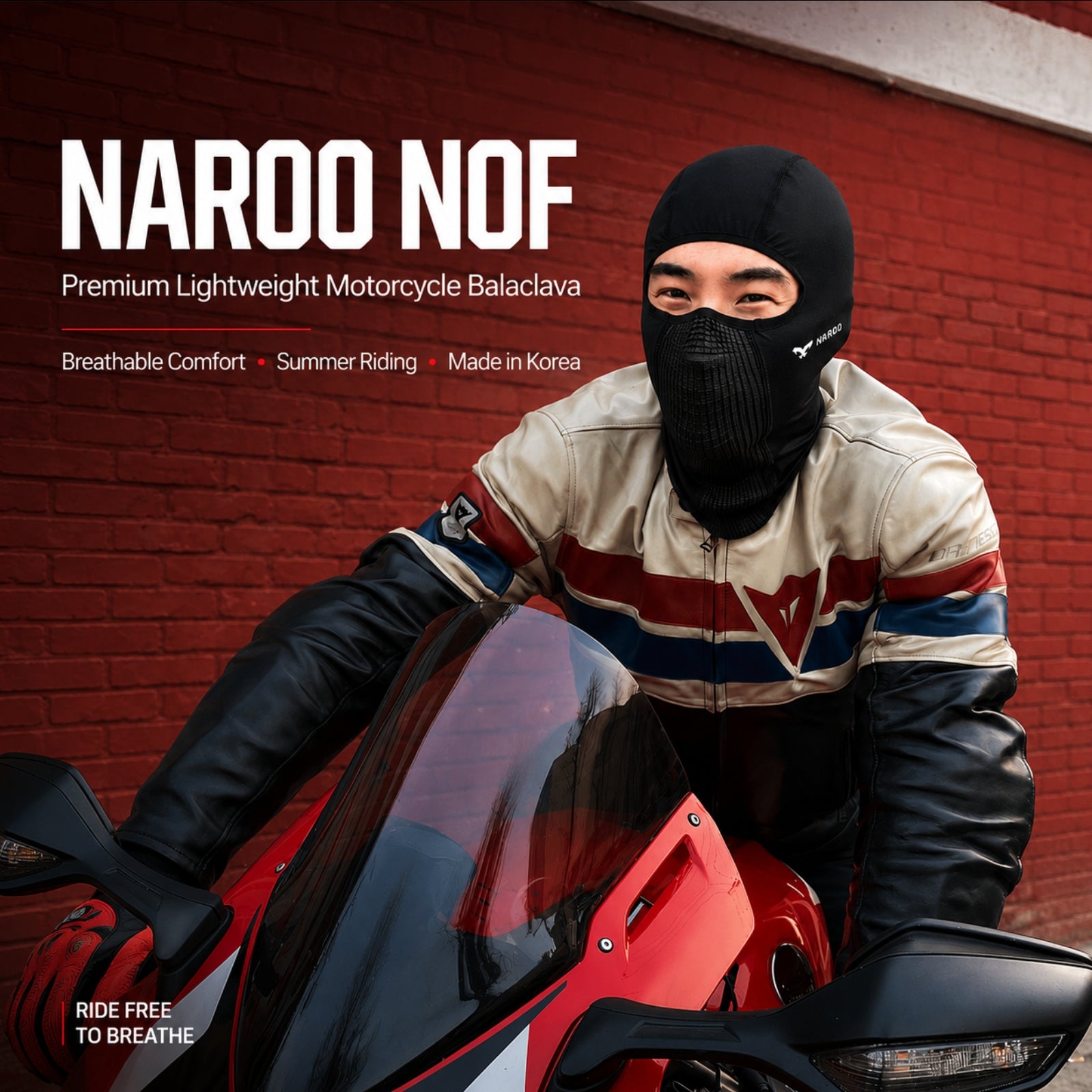 NAROO N0F Premium Lightweight Motorcycle Balaclava – Made in Korea Sum – NAROO USA