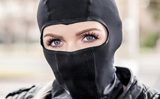 Motorcycle Balaclava Lightweight Filtering Moisture-Wicking Breathable F3F Black
