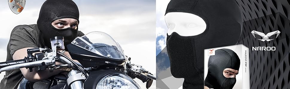 Motorcycle Balaclava Lightweight Filtering Moisture-Wicking Breathable F3F Black