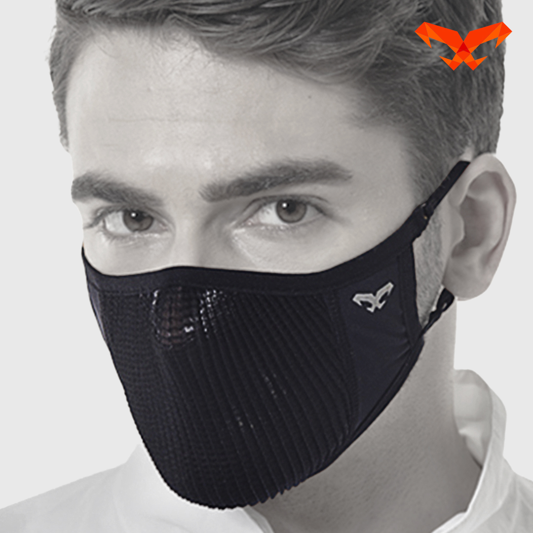NAROO N0U black face cover, front-side view