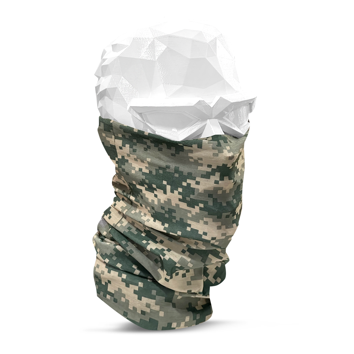 NAROO E3 digital camouflage tube gaiter, front view