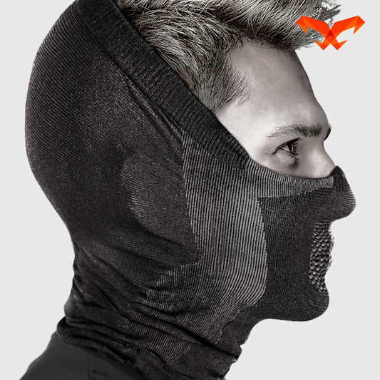 NAROO X5H gray half balaclava, side view