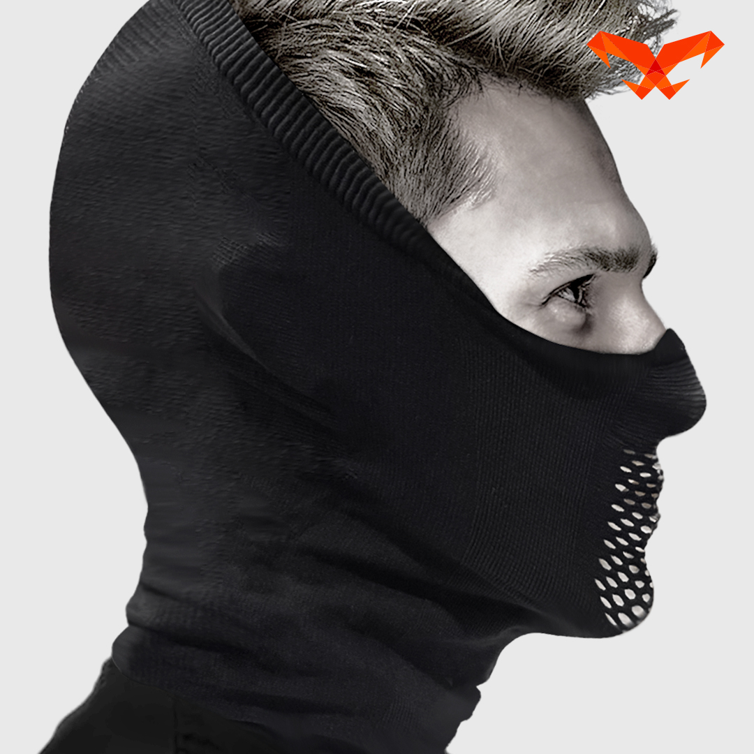 NAROO X5H black half balaclava, side view