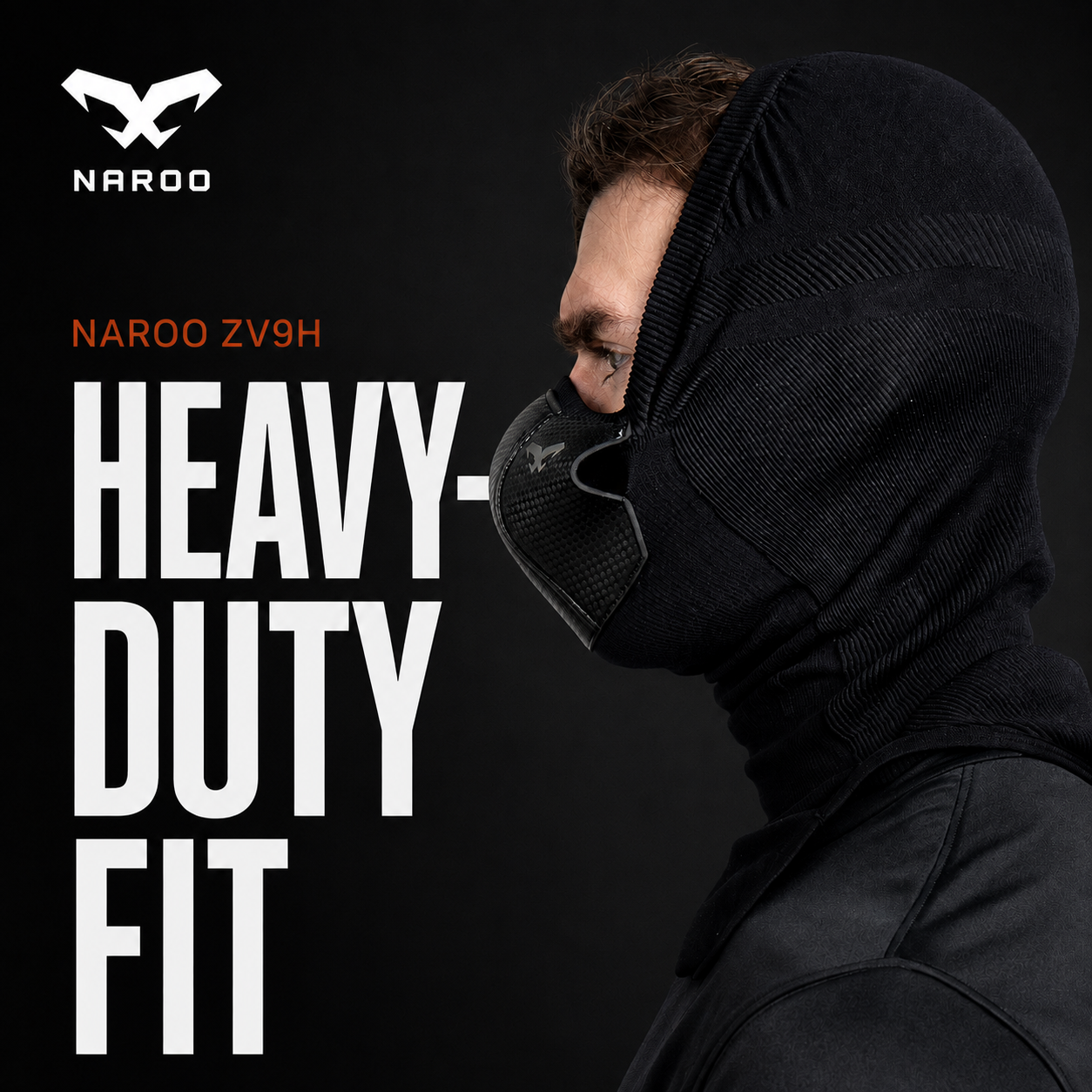 NAROO ZV9H Heavy-Duty Motorcycle Half Balaclava - Advanced Ventilation
